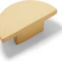 10 Pack Solid Brass Dresser Drawer Pulls,Semicircle Kitchen Cabinet Knobs and Handles, Gold Knobs for Cabinet and Drawer, Modern Copper Furniture Handles, Brushed Finish Furniture Hardware