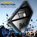 ANTSHARE for iPhone 17 Case, IP68 Waterproof Shockproof Case, [Built-in Screen Protector] - 12 FT Military Dropproof - Full Body Heavy Duty Rugged Phone Cover 6.3 inches - Black/Clear