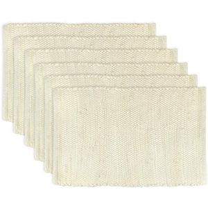 DII Handmade Chindi Tabletop, Reversible and Machine Washable, Placemat Set, 13x19, Natural