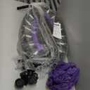 Kanchimi 40" Folding Mini Fitness Indoor Exercise Workout Rebounder Trampoline with Handle, Max Load 330lbs(Purple)