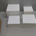 Fantasyon Buffet Risers Set of 8 Acrylic Cube Display Stands(8 PCS White Cube) Box Risers with Hollow Bottoms 4 Different Size Dessert Table Display Set Food Nesting Risers for Buffet Table