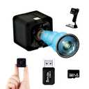 Acbaeta Mini Spy Camera Hidden Camera, 1080P Full HD Nanny Cam Hidden Camera, Mini Camera Spy, Night Vision, Motion Detection, Snapshot, Small Camera for Home, Car, Bike, 32GB TF Card (Black)