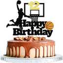 Basketball Happy 12th Birthday Cake Topper-Basketball Themed Birthday Party Cake Decoration-12 Years Birthday Party Supplies (12th)