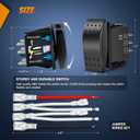 Nilight 2 Pack Momentary Rocker Switches 6 Pin Waterproof (ON)-Off-(ON) DPDT Toggle Switch 20A/12V 10A/24V with Jumper Wires Set for Cars Trucks Boats ATVs UTVs RVs