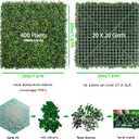 Bybeton 10-Pack Artificial Boxwood Panels (20"x20"), Covers 27.7 Sq.Ft. - 5-Year UV-Proof Ultra-Dense Faux Greenery Wall Backdrop for Outdoor Privacy Fence, Patio & Indoor Decor