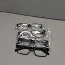 DEAAOK 5 Pack Reading Glasses for Men Rectangular Reader with Spring Hinges, 3.0x, Black