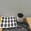 40 Pack Plastic Jars with Lids, Gencywe 8 oz Clear Slime Cosmetics Containers with Pen and Labels, Leakproof Storage Jars, PET Empty Jars with Black Lids for Kitchen Cookie Candy Spices Dry Food Cream