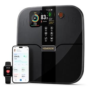 Homerz Smart Scale with BMI, Body Fat, Muscle Mass, Body Composition Scale, Nexa 400