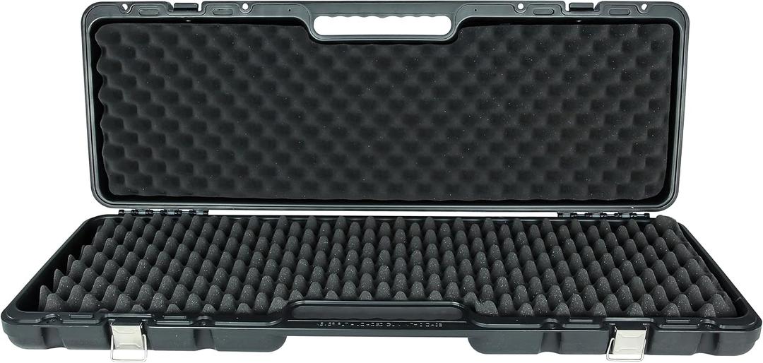 PAK Long Hard Gun Case - Weather Resistant with Foam Interior - Large Black Tactical Case with Padlock Tabs and Heavy Duty Latches - Made in USA, 40 inch