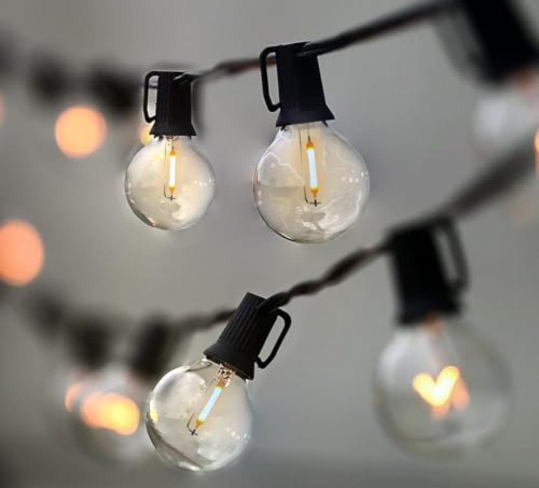 Lampat String Lights, LED 25 Light Bulbs 50Ft G40 Globe String Lights with Bulbs-UL Listd for Indoor/Outdoor Commercial Decor