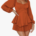 Fixmatti Women Boho Romper Off Shoulder Ruffle Chiffon Shorts Jumpsuit Playsuits, Size S