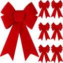 Syhood 2.5 Inch, 150 Yard Christmas Scarlet Velvet Ribbon with Gold Edge, Wired Ribbon Waterproof Velvet Decoration Wrapping for Xmas Tree Wreath Bows Floral DIY Craft Ornaments