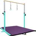 GLANT Gymnastic Kip Bar,Horizontal Bar for Kids Girls Junior,3' to 5' Adjustable Height,Home Gym Equipment,Ideal for Indoor and Home Training,1-4 Levels,300lbs Weight Capacity
