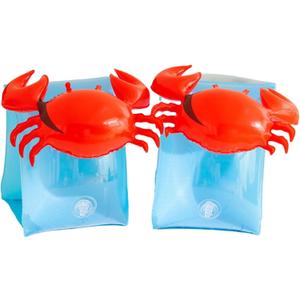 Arm Floaties for Kids - Cute Cartoon Pool Arm Floaties Armbands Inflatable Swim Floaty PVC Arm Floats for Kids 3-5-6-12 Years (Blue crab)
