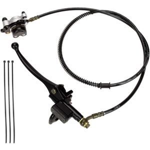 FVRITO 50 Inch Upgraded Left Hydraulic Disc Hand Brake Master Cylinder Caliper Assembly for 97cc 2.8HP Baja Doodle Bug DB30 Blitz Dirt Bug Racer Mini Bike Motorsports Go Karts