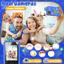 Luyiilo Kids Smart Phone Toys for Boys,Dinosaurs Gift Toys for Boys Ages 3-9 Christmas Birthday Gifts Mini Smart Phone Toys With 2.8" Touchscreen 16 Learning Games Dual Camera Music Player, 8G SD Card
