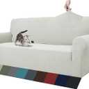 ZNSAYOTX 1 Piece Jacquard Couch Covers for 3 Cushion Couch High Stretch Sofa Cover for Pets Dogs Anti Slip Extra Large Sofa Slipcovers Furniture Protector (X-Large, Ivory)