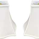 Royal Designs, Inc. Regal Series Fancy Square Bell Lamp Shade, 5 x 12 x 9.75, White, Pack of 2