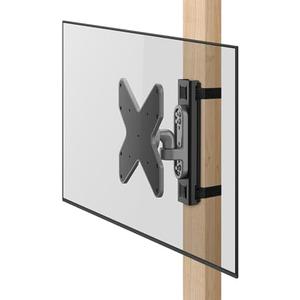 ZeboZap ZZTVS2022 - Soporte giratorio para TV sin taladro, patio, prgola, poste cuadrado, soporta 33 libras, compatible con televisores de 23 a 50 pulgadas, resistente a la intemperie, color negro