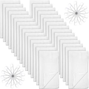 Zomiboo 30 Pack Birdseye Cotton Diapers for Babies Large 27 x 27 Inch Reusable Burp Cloths with 30 Diaper Pins for Babies Boy Girl Toddlers