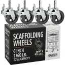 Scaffolding Wheels, Scaffold Caster, Scaffolding Parts, 6 Inch Set of 4