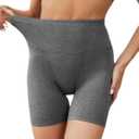 Overnight Period Shorts Heavy Flow Leakproof High Waisted Menstrual Sleep Boyshorts (X-Small, Grey)