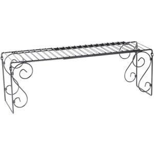 Expandable Scroll Metal 1 shelve,Over The Sink Shelf - Black