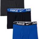 Nike Boys' Dri-FIT Essentials Micro Solid 3-Pack Boxer Briefs. Size L