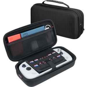 ButterFox Large Carrying Case for Lenovo Legion Go S Handheld, Compatible with Both Windows and Steam Desk Version, Fits Charger, Pocket for Large 65W Battery Pack - Black