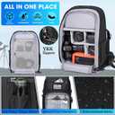 SDYSM Camera Backpack Bag Professional for DSLR/SLR Mirrorless Camera Waterproof 15.6 inch Tactical Camera Bags for Photographers with Rain Cover, Tripod Holder, Small Bag Photography Backpack Case