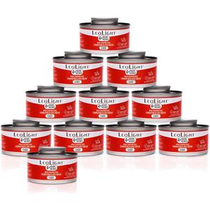 LeoLight 4-Hour Chafing Fuel, 5.6oz Diethylene Glycol Cans with Spill-Proof Wick & Resealable Lid, Odorless & Smokeless Food Warmer Fuel for Buffets, Catering, Events, Parties (24)