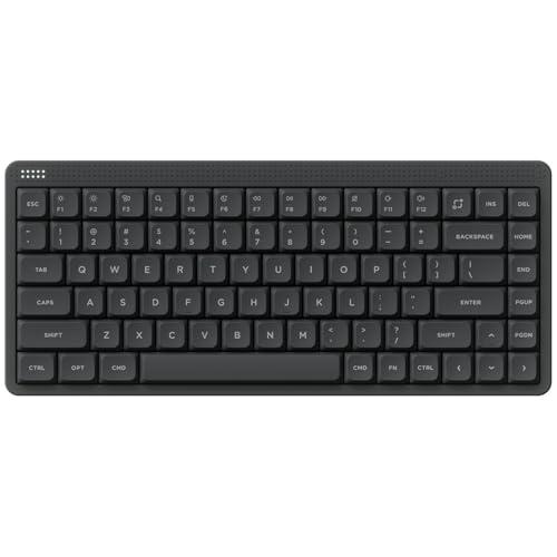 nuphy Node75 Wireless Mechanical Keyboard, 75% Hot Swappable Custom Low Profile Keyboard, 84 Keys Computer Gaming Keyboards, Supports Touch Gestures, PBT Keycaps, RGB Backlit, Bluetooth/2.4GHz/USB-C