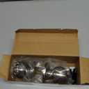 Blulu 1 Pack Interior Privacy Door Knobs with Lock and Key Retro Antique Brass Ball Keyed Door Lock for Privacy Bedroom Bathroom