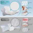 DONAMA Cervical Pillow for Neck and Shoulder,Contour Memory Foam Pillow,Ergonomic Neck Support Pillow for Side Back Stomach Sleepers with Pillowcase (Queen Size 24.8"Lx14.96"Wx5.51"H, Light Grey)
