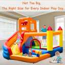 HuaKastro Inflatable Water Slide Bounce House for Kids with Pool, 5-in-1 Indoor/Outdoor Blow Up Play Center for Climbing, Sliding, Jumping & Splashing Fun, Blower Included