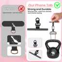 Clip and Go Strap for Phone with Wallet Crossbody  Adjustable Cellphone Lanyard for Women (Black)