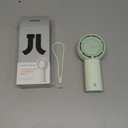JISULIFE Portable Handheld Turbo Fan [16H Max Cooling Time], 4000mAh USB Rechargeable Personal Battery Operated Lash  Small Pocket Fan with 5 Speeds for Travel/Outdoor/Vacation/Concerts - Green