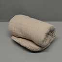 EMME Cotton Blanket for Couch Breathable Gauze All Season Soft and Lightweight Muslin White Throw Blankets for Adults (White, 50"x70")
