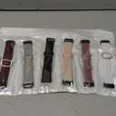 Maledan 6 Pack Stretchy Solo Loop Compatible with Fitbit Charge 5 Bands/Fitbit Charge 6 Bands for Women Men, Soft Nylon Adjustable Sport Elastic Wristbands Replacement Strap for Fitbit Charge 5/6 (Black/Rose Pink/White/Light Gray/Wine Red/Smokey Mauve)