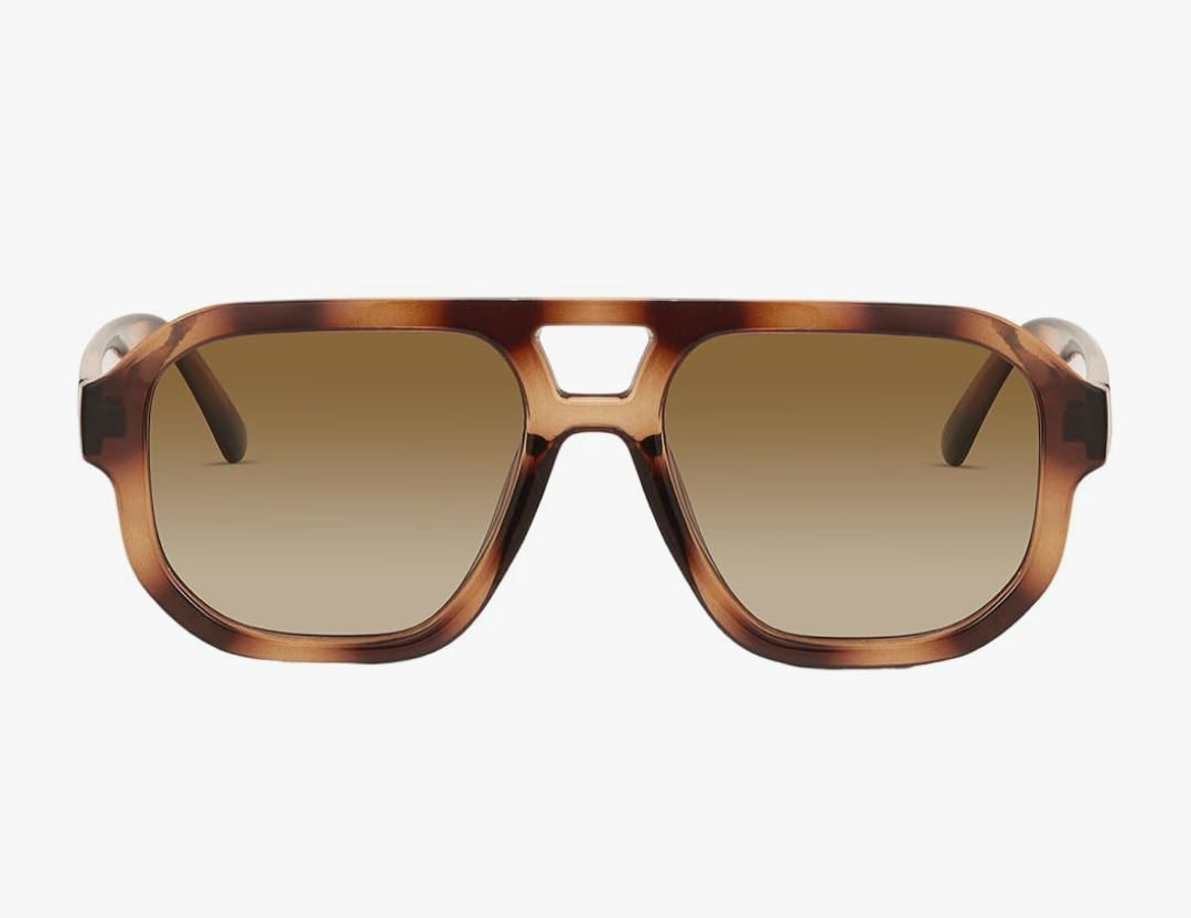 livho Trendy Polarized Square Aviator Sunglasses Women Men Square Eyewear Frame, Retro Sun Glasses for Women Men 2025 Shades