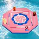 Brobear Floating Table for Pool,32 Inch Waterproof Double Sided Game Tray