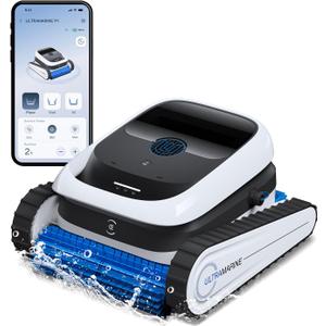 ECOVACS Ultramarine P1 Cordless Robotic Pool Vacuum for Inground & Above Ground Pools, 180 Min Runtime, Smart Navigation, App Control Pool Vacuum for Floor, Wall & Slope, Cleaning Up to 1937 sq ft