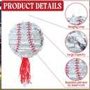 Gueevin Baseball Pinata Bundle with a Blindfold and Bat Birthday Party Piñata Decor Pull String Baseball Piñata for Family Games Party Supplies