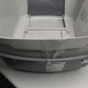 IRIS USA Cat Litter Box, Large Litter Box Enclosure with Front Door Flap and Scoop, Covered Kitty Litter Box with Handle and Buckles for Portability and Privacy, Gray