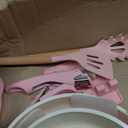 Astercook 21 Pcs Pots and Pans Non Stick Ceramic Cookware Set, Detachable Handles, RV Kitchen Cooking Set, Oven Safe, Induction Ready, Stackable, Pink