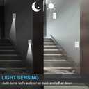 10 Pack SOZULAMP Light Switch with LED Night Light 15Amp 120/277Volt Rocker Single Pole Wall Switch, Automatic On/Off Sensor