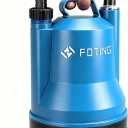 FOTING Sump Pump, 1/4HP 1676GPH Portable Submersible Water Pump for Clean&Dirty Water Removal, Thermoplastic Electric Utility Pump with 10FT Cord for Pool Draining Hot Tub Garden Basement, Blue