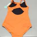 Keautikini Women's One-Piece Coverage Swimsuit S, Orange