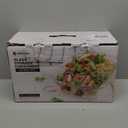 5-Pack Borosilicate Glass Containers with Tempered Lids, 35.2oz/4.4 Cup Airtight Meal Prep Set, Microwave/Freezer Safe (Blue)