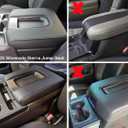 Xaido Center Console Armrest Cover Compatible with Chevy Silverado & GMC Sierra 2019 2020 2021 2022 2023 2024 2025 2026 Accessories, Jump Seat Console Arm Rest Cushion Protective, Black